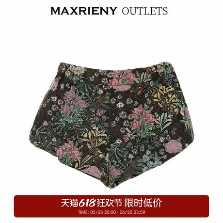 【奥莱】MAXRIENY女童装冬款提花花苞裤洋气高腰阔腿短裤图片