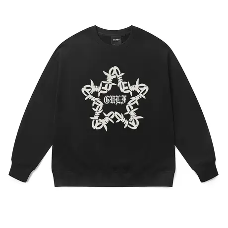 卫衣男美式潮牌高街个性嘻哈星星加绒宽松秋冬款长袖上衣潮流ins商品大图