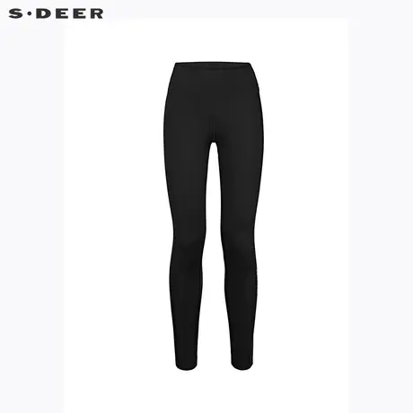 sdeer圣迪奥春秋装时尚高腰字母印花紧身打底裤女S21185503图片