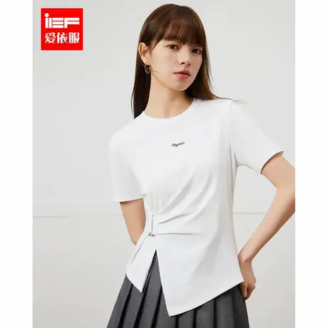 IEF/爱依服2025春季新款时尚不规则设计修身显瘦别致百搭T恤商品大图