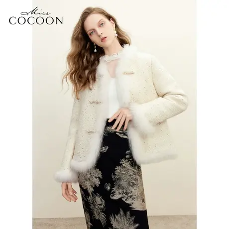 missCOCOON新中式2023冬装新款女短款设计感显瘦百搭羽绒服女图片