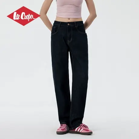 Lee Cooper/李库珀 夏季修身显瘦牛仔裤女潮流时尚休闲直筒长裤子图片