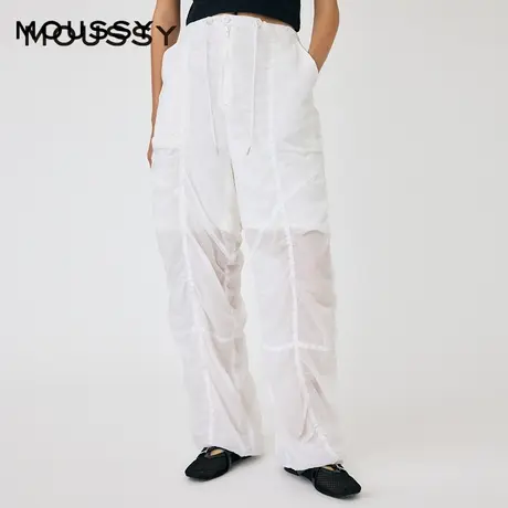 【百】moussy 2024夏季新品街头感薄款工装裤中性风休闲裤商品大图
