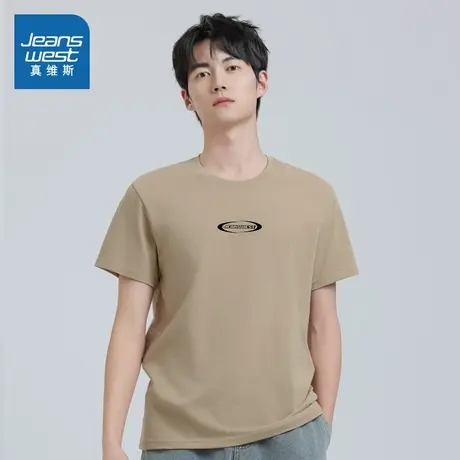 VO真维斯男款2025春季新款流行复古cleanfit时尚个性男装短袖T恤图片