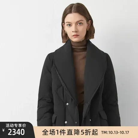 LANCY/朗姿鹅绒服冬季新款收腰羽绒服高级感显瘦通勤小众外套商品大图