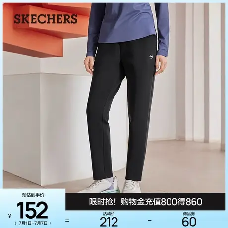 Skechers斯凯奇夏季女针织运动裤百搭宽松显瘦休闲裤卫裤轻质柔软图片
