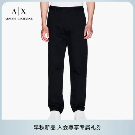 ARMANI EXCHANGE/阿玛尼2025早秋新款男士全棉直筒纯色休闲裤官方图片