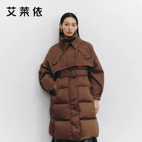 艾莱依致感系列新款羽绒服鹅绒两件套保暖气质收腰时尚商务女外套商品大图