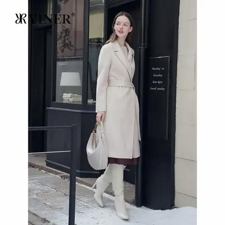 【骆驼绒+羊毛绒】YINER音儿专选秋季微醺感双面呢大衣多色外套商品大图