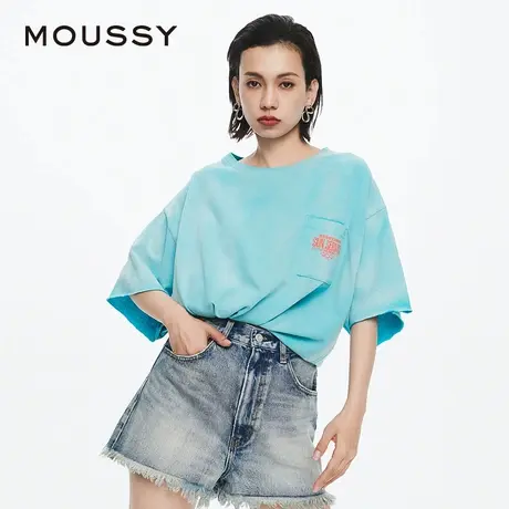 MOUSSY  夏季美式复古风街头感做旧短袖T恤010HSQ90-0550图片