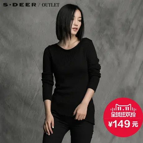 s.deer【新品】圣迪奥专柜正品女装设计感套头毛衣S13483577图片