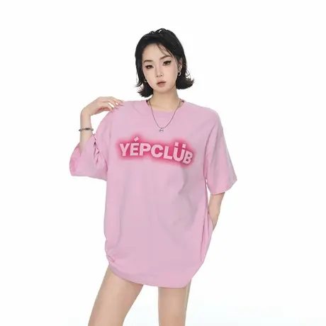 YEP2025夏季新款潮牌字母印花T恤纯棉潮酷短袖宽松ins风半袖上衣图片
