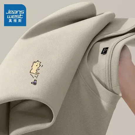 NN真维斯男士长袖t恤男春夏款卡通印花圆领打底衫青少年纯棉衣服图片