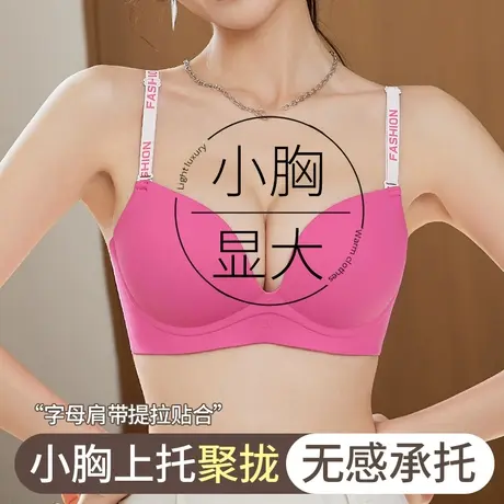 内衣女士上托收副乳防下垂无钢圈小胸聚拢显大性感无痕防滑文胸罩商品大图