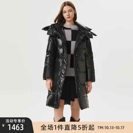 朗姿匈牙利进口白鹅绒羽绒服年冬季新款女轻暖亮面羽绒衣图片