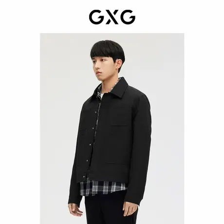 GXG男装 轻生活系列黑色简约夹克外套 2023年春季新款图片