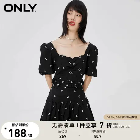 ONLY奥莱夏季泡泡袖舒适花瓣两件套时尚气质连衣裙女商品大图