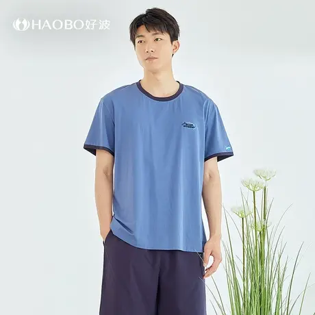 好波夏季短袖短裤睡衣男士休闲宽松大码家居服外穿家居服HJZ2342图片