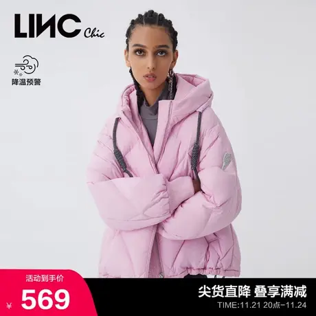 LINCCHIC金羽杰羽绒服女潮酷面包服短款羽绒服女冬季Y21801180图片