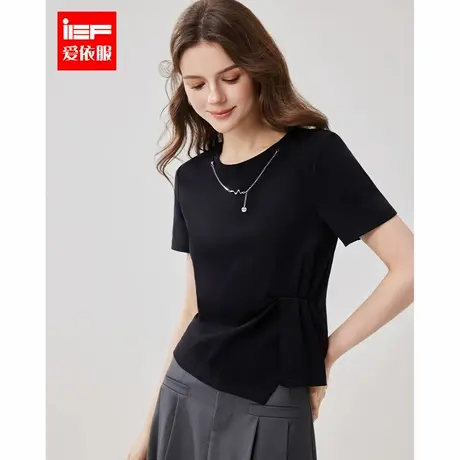 IEF/爱依服【DNA系列】2025夏季新款简约休闲小众设计通勤百搭T恤商品大图