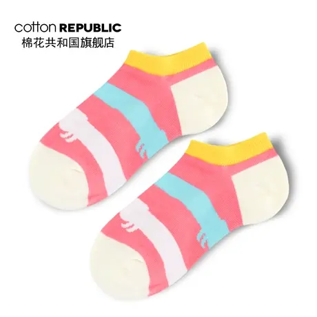 Cotton Republic/棉花共和国女士船袜情侣款性感香肠够提花休闲袜商品大图