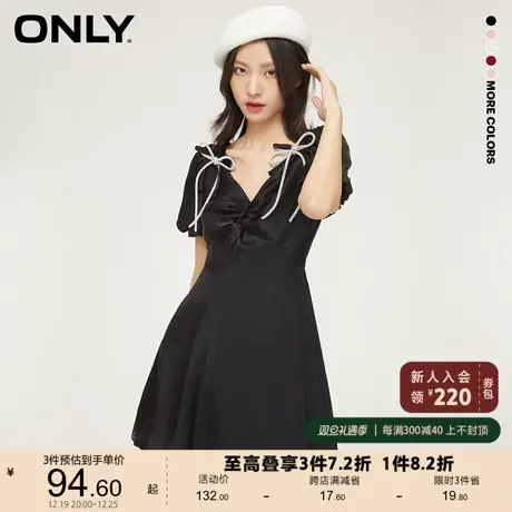 ONLY奥莱春夏甜美蝴蝶结连衣裙女图片