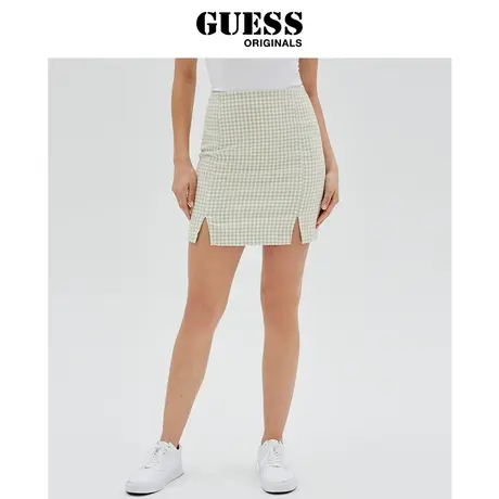 GUESS Originals女士舒适极简通勤格子半身裙-W2GD05WDFT1商品大图