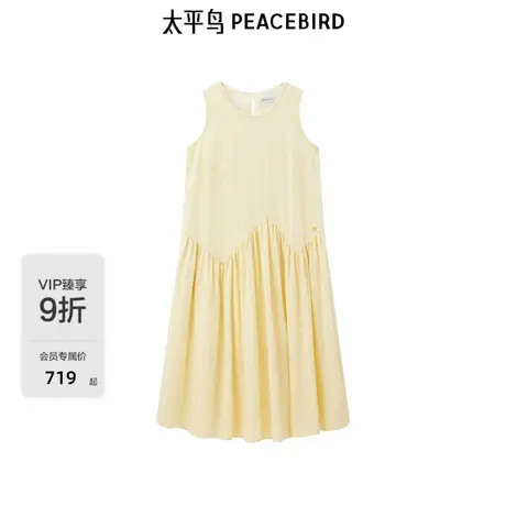 【商场同款】太平鸟女装2025年夏季新款无袖阔摆连衣裙A1FAF2752商品大图