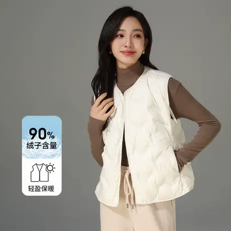 轻薄羽绒服马甲女冬季2024新款秋冬加绒加厚背心内胆鸭绒马夹外套商品大图