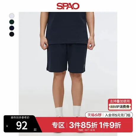 SPAO韩国同款2025年夏新品男女同款小熊Woodie运动短裤SPMTF24C81商品大图
