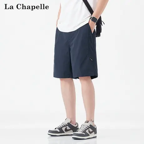 拉夏贝尔户外透气宽松短裤男士夏季薄款美式潮牌运动休闲五分裤子图片