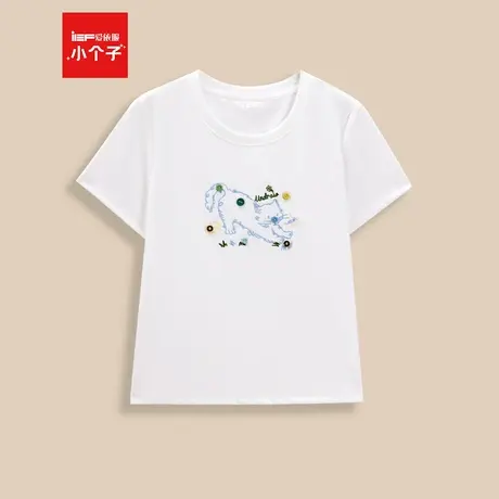 IEF/爱依服【小个子】上衣2025夏季新款韩版时尚小众印花百搭T恤商品大图