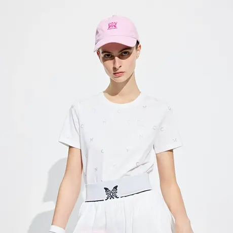 可可尼COCOON 商场同款夏季品牌字母烫钻圆领品质棉感T恤上衣女士商品大图