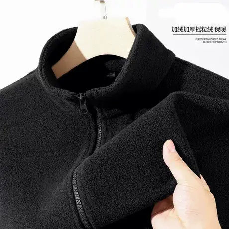 双面奥粒绒外套男士2024新款秋季潮牌摇粒绒外套青少年夹克衫上衣图片