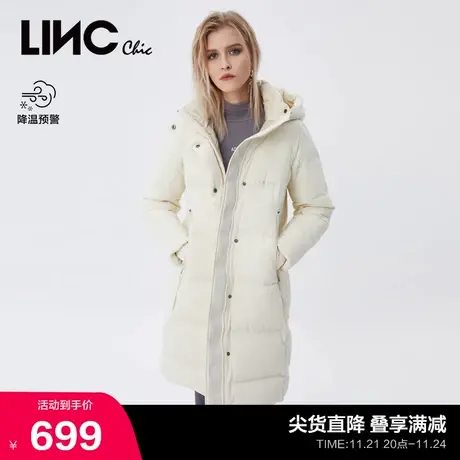 LINCCHIC金羽杰羽绒服女修身中长款羽绒服女冬季外套Y21806191商品大图