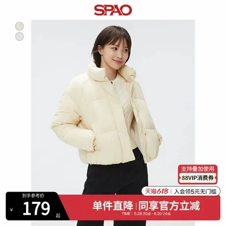 SPAO韩国同款2025年春季新品女士时尚棉袄保暖棉服外套SPJPF11G01商品大图