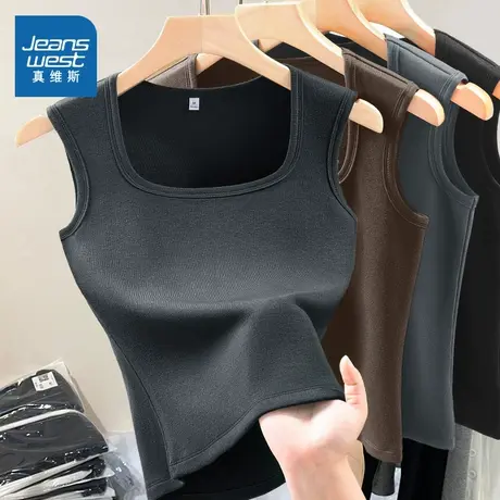 NOB真维斯宽肩吊带背心女2025新款夏季青少年内搭防走光无袖上衣商品大图