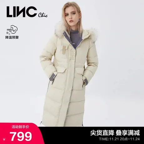 LINCCHIC金羽杰羽绒服女修身中长款羽绒服女冬季外套Y21608202图片