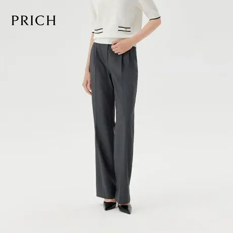 【超能小太阳严选】PRICH简约职业宽松阔腿裤通勤可调节搭袢长裤商品大图