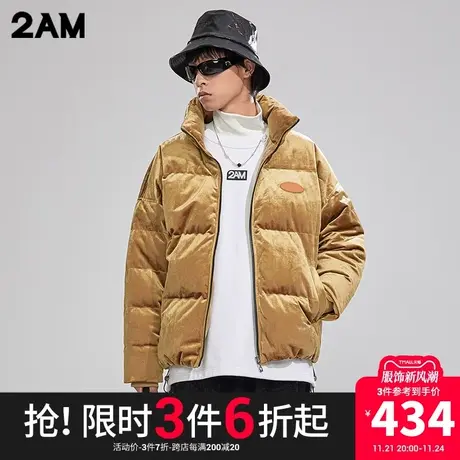 卡宾潮牌2AMLOGO刺绣羽绒服宽松保暖外套商品大图