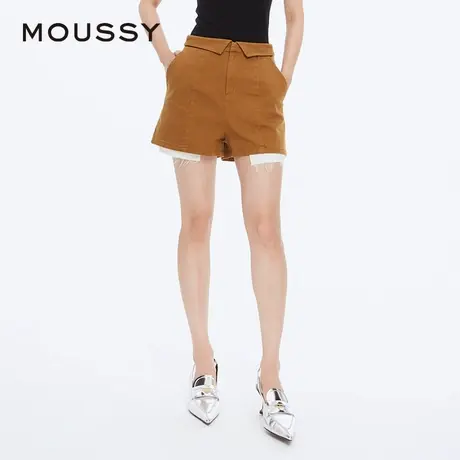 MOUSSY 夏季MIU系智性通勤风短款休闲裤女028HSZ30-1351图片
