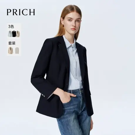 PRICH经典职场西装套装春季一粒扣收腰商务休闲外套女商品大图
