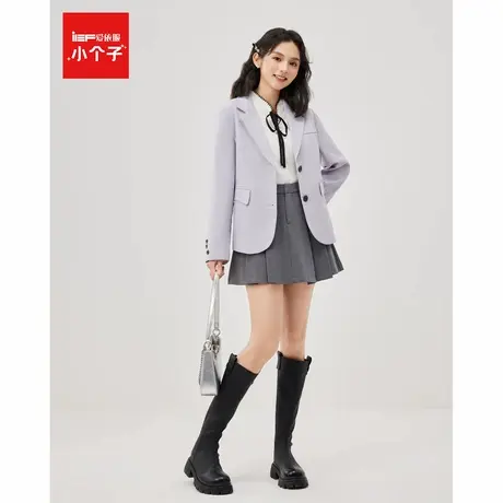 IEF/爱依服2025春季新款韩版时尚简约小西装设计宽松百搭紫色西装商品大图