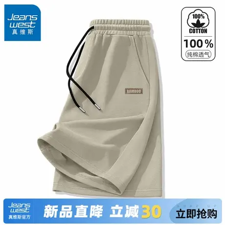 GV真维斯重磅纯棉短裤男夏外穿美式宽松运动五分裤男款休闲裤子C图片