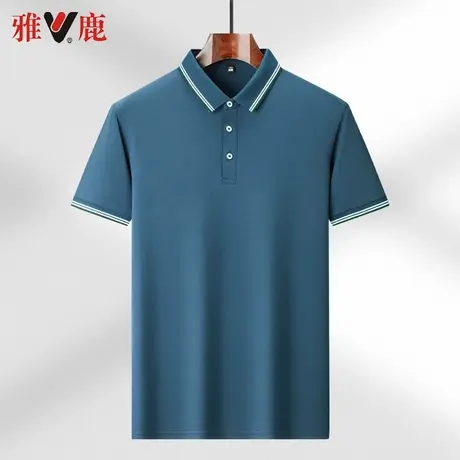 雅鹿男士polo衫短袖夏季2024新款翻领t恤男装休闲爸爸装半袖上衣图片
