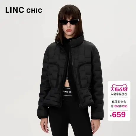 LINCCHIC金羽杰羽绒服女款2024新款短款芭蕾感轻薄羽绒服女1306商品大图