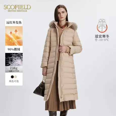 【远红外发热】Scofield女修身羽绒服90鹅绒可拆卸毛领冬商品大图