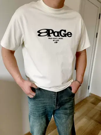 大依无忧夏季大码男装简约字母潮胖子加肥加大圆领男士短袖t恤商品大图