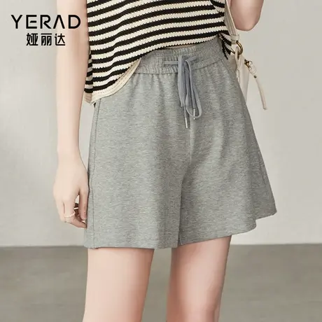 娅丽达休闲运动短裤女夏季新款女裤宽松直筒中裤休闲阔腿运动裤子图片