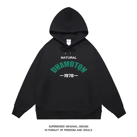 美式复古简约设计感潮流数字1978印花宽松卫衣男2023新款秋冬上衣商品大图